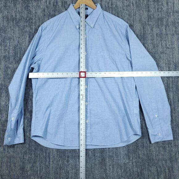 J.Crew Shirt Mens XL Flex Washed Blue Button Down Slim Untucked NWT L0461 - Picture 7 of 10